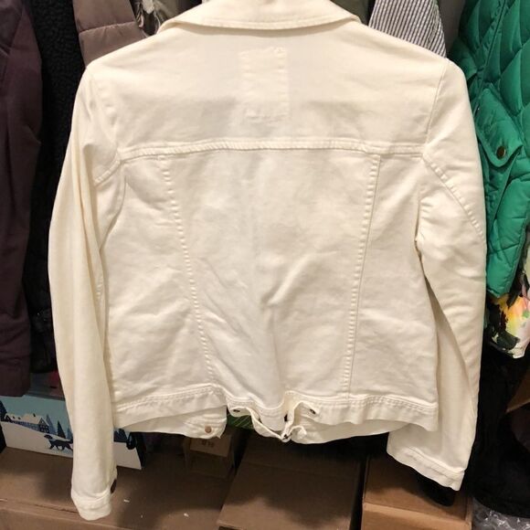 J.Crew white denim jacket size S EUC - Picture 4 of 4